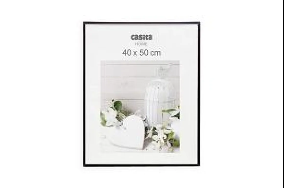 CADRE PHOTO PLASTIQUE VERRE NOIR 40X50CM