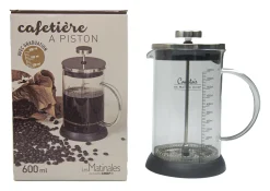 CAFETIERE A PISTON GRADUEE VERRE 600ML