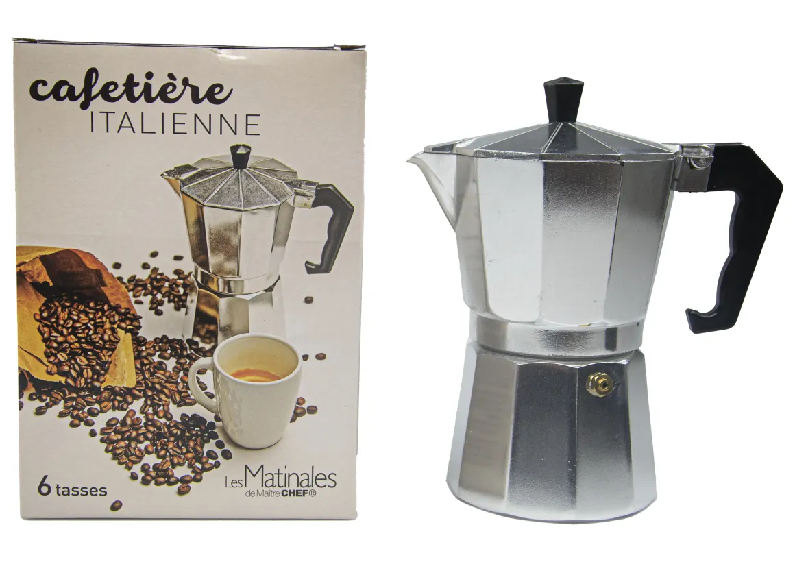 CAFETIERE ITALIENNE 6 TASSES ALUMINIUM