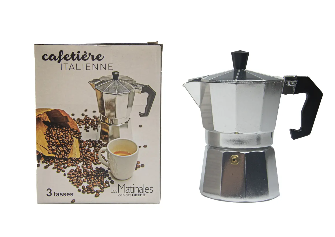 CAFETIERE ITALIENNE 3 TASSES ALUMINIUM