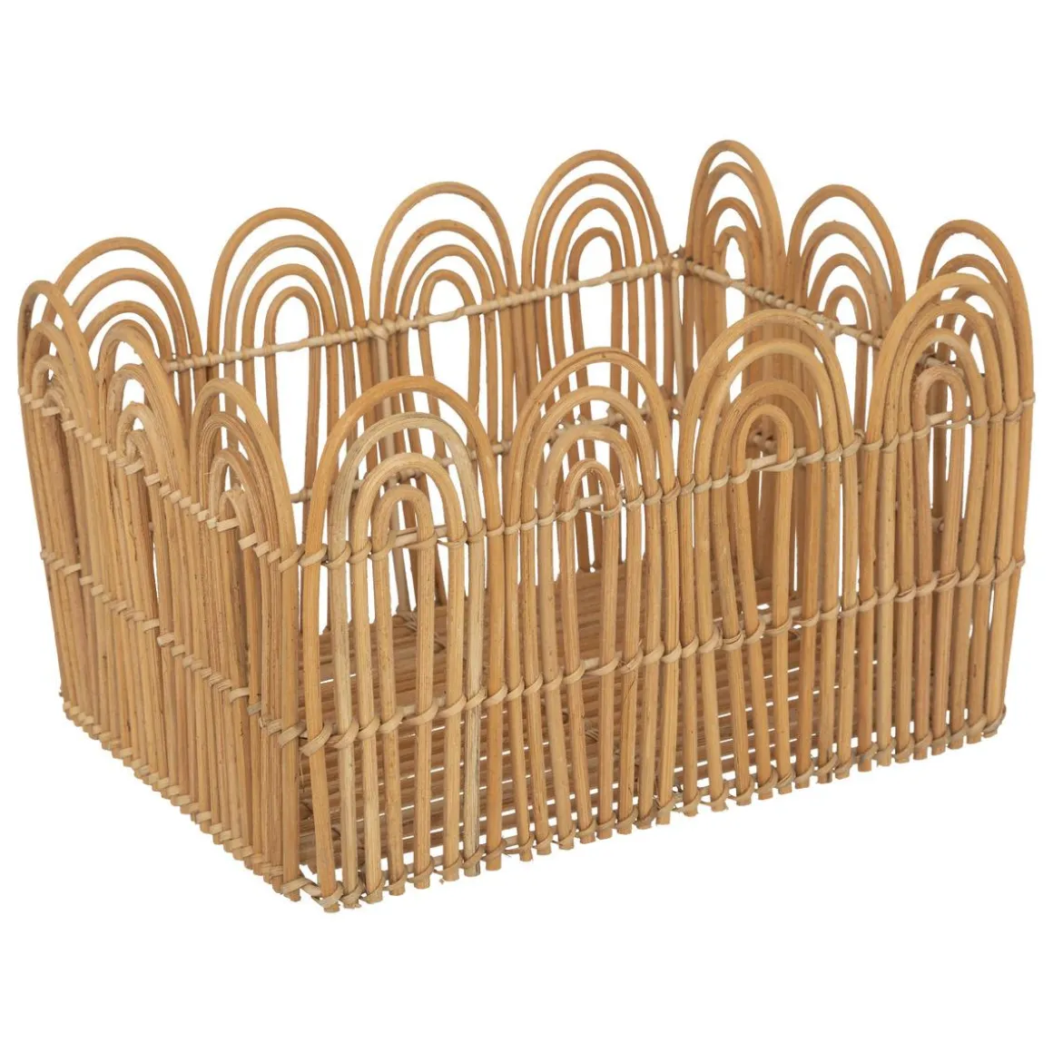 CAISSE CAGETTE LOUR NATUREL D.37.5X29X21CM