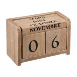 CALENDRIER BOIS COLONIAL L.11CM