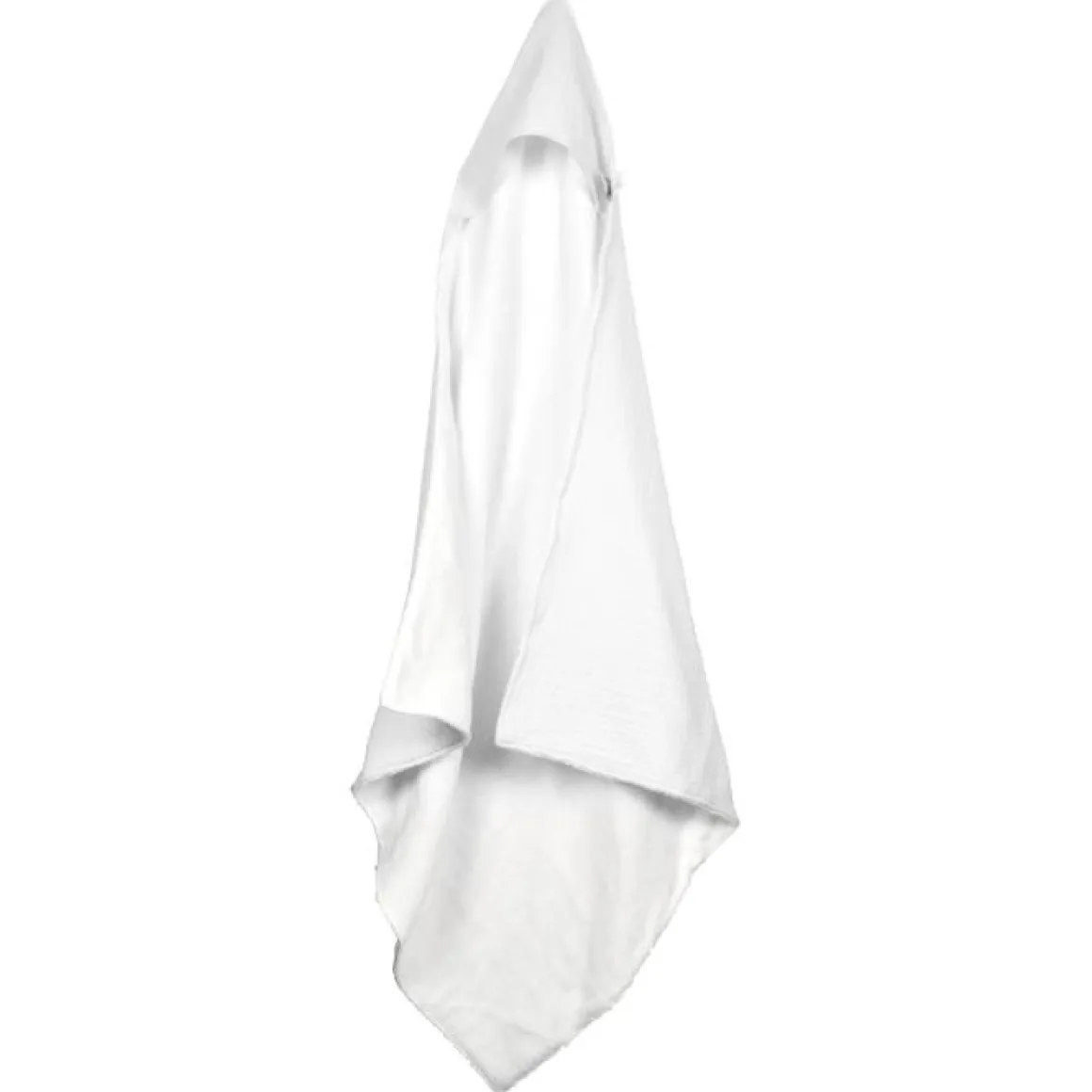CAPE BAIN GAZE COTON ET EPONGE 75X75CM BLANC