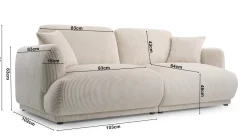 CHACCO CANAPE 2 PLACES ANTHRACITE CREMONA 97