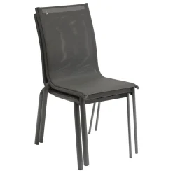 CHAISE AXANT EMPILABLE ANTHRACITE GRAPHITE