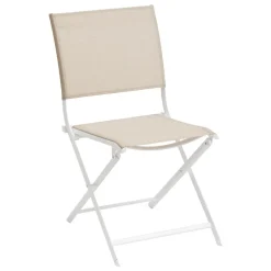 CHAISE AXANT PLIANTE LIN BLANC