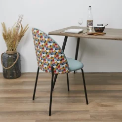 CHAISE BICOLORE RETRO GEO