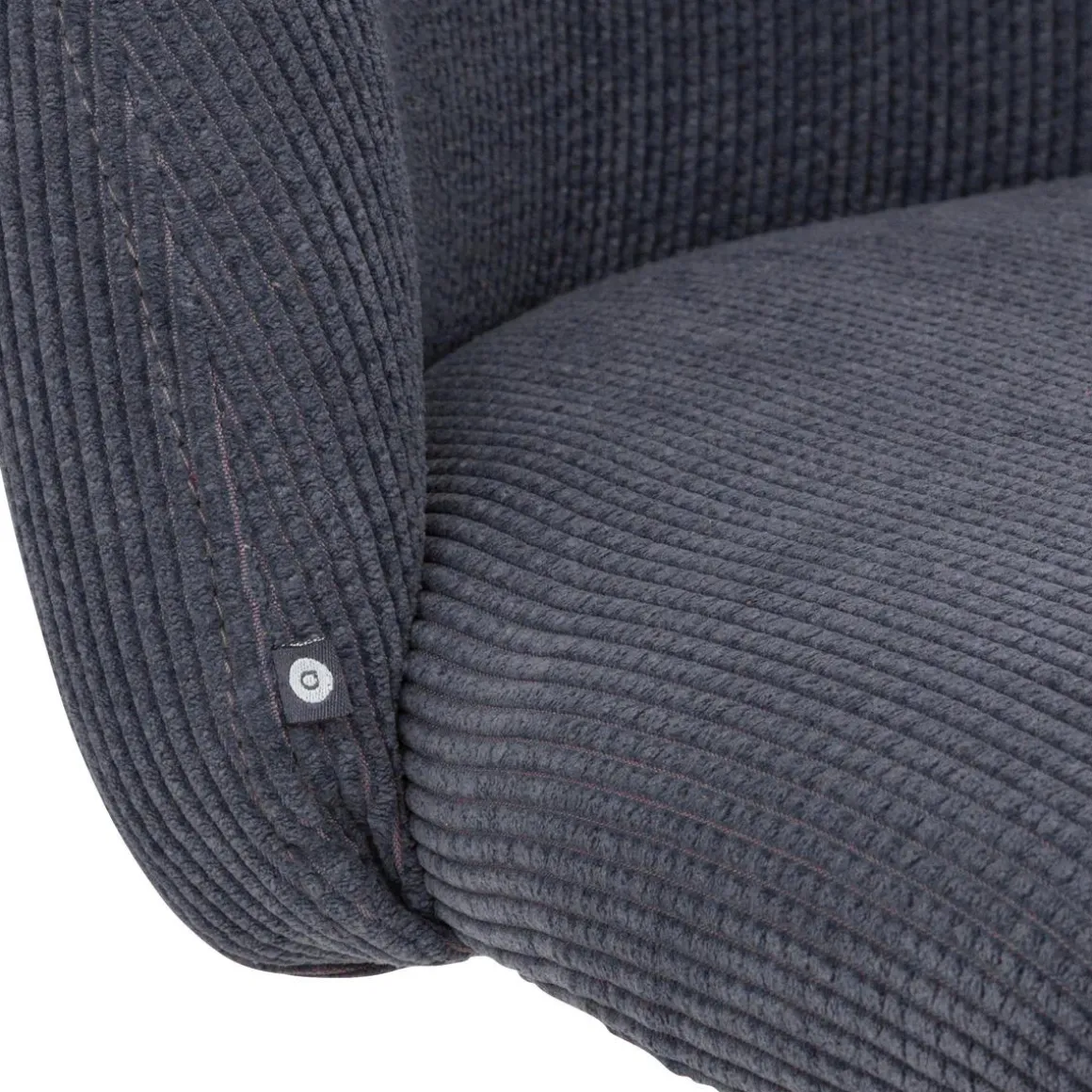 CHAISE BUREAU VELOURS GEOS GRIS