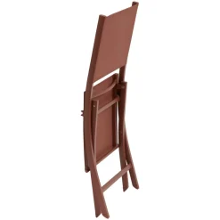 CHAISE ESSENTIA PLIANTE ACAJOU ACAJOU