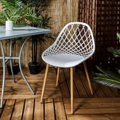 CHAISE EXTERIEUR MALAGA BLANC