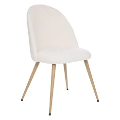 CHAISE IMITATION HETRE BOUCLE SLANO BLANC