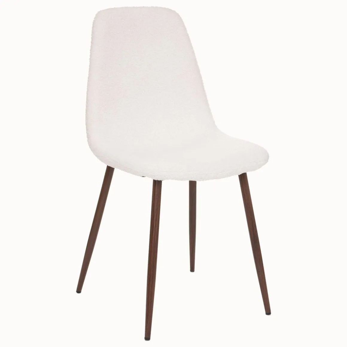 CHAISE IMITATION NOYER BOUCLE ROKA BLANC
