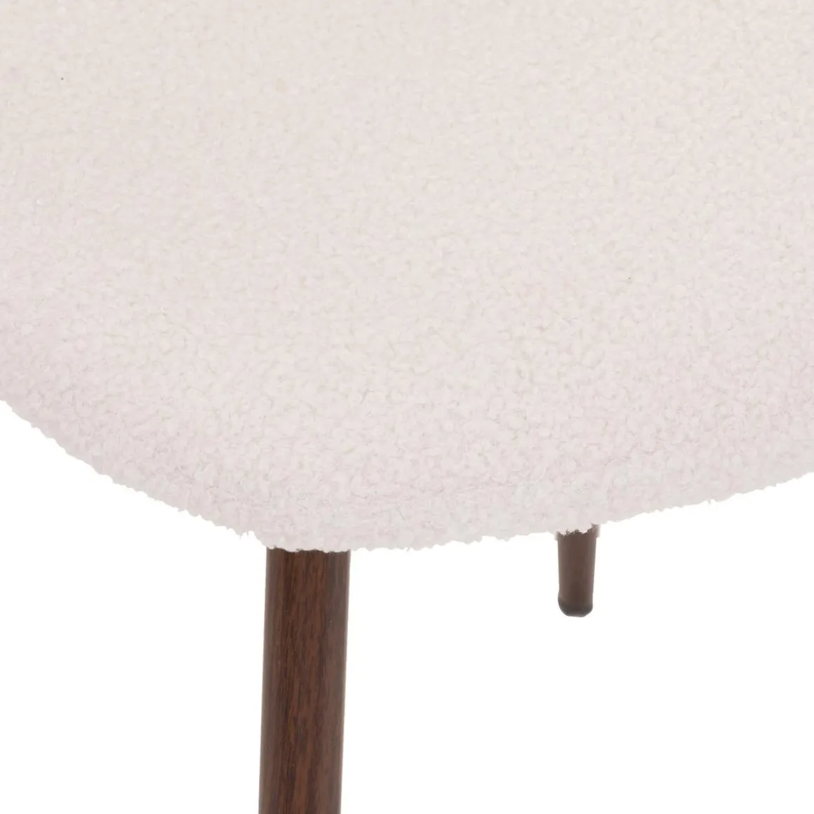 CHAISE IMITATION NOYER BOUCLE ROKA BLANC