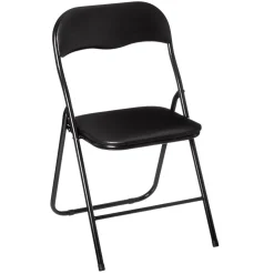 CHAISE PLIANTE BASIC NOIR