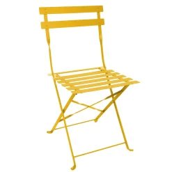 CHAISE PLIANTE MIAMI JAUNE MOUTARDE