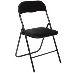 CHAISE PLIANTE VELOURS NOIR