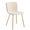 CHAISE RIYA BOUCLETTE BLANC CASSE