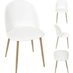 CHAISE SCANDINAVE BERGEN BLANC
