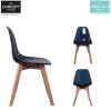 CHAISE SCANDINAVE TRANSPARENTE NOIRE M2