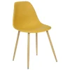 CHAISE TAHO PIED IMITATION CHENE OCRE