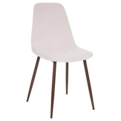 CHAISE VELOURS IMITATION NOYER ROKA IVOIRE