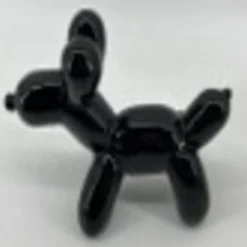 CHIEN CERAMIQUE THEO NOIR H.13.5CM