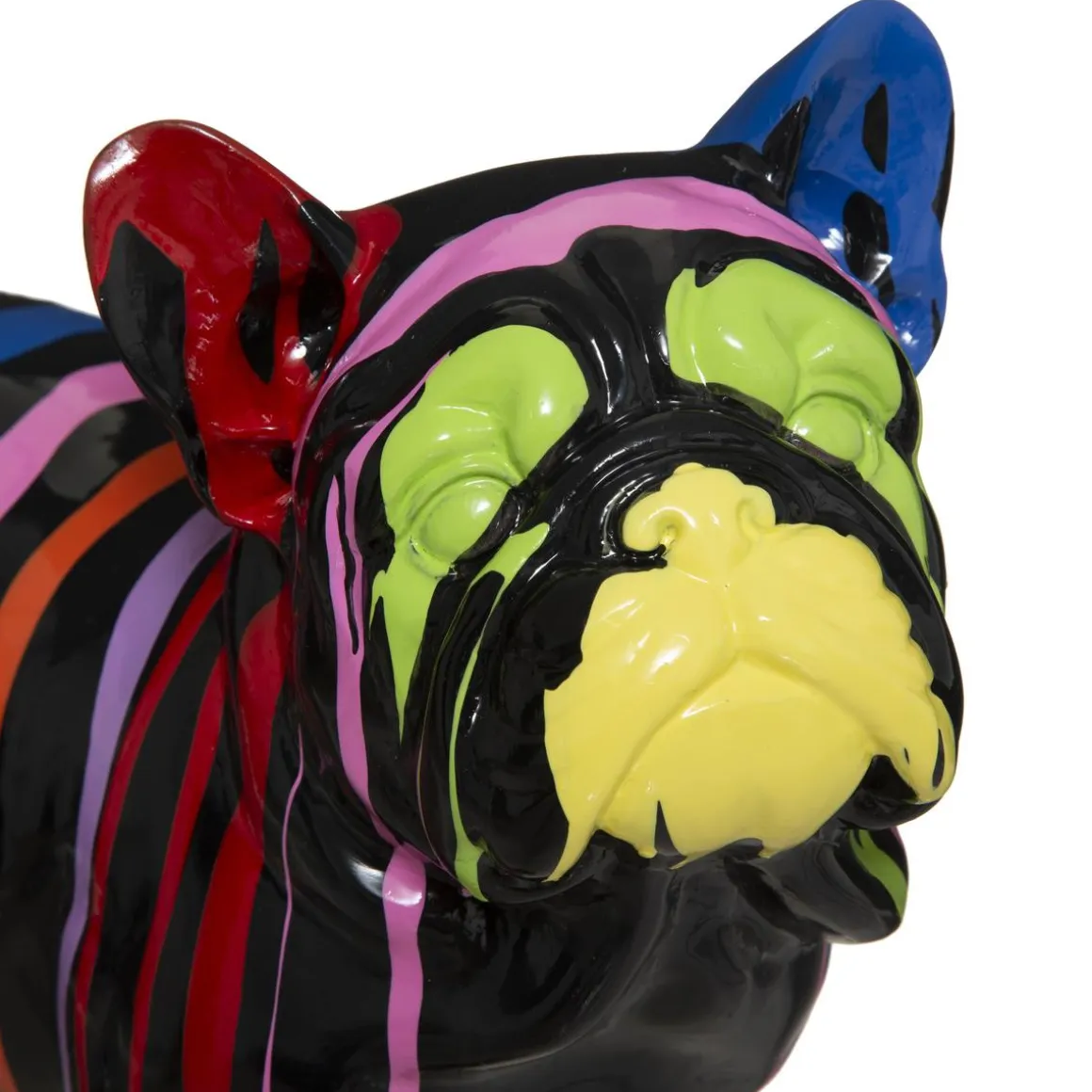 CHIEN RESINE TRASH D.34X18X26 NOIR