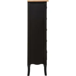 CHIFFONNIER 5 TIROIRS NOIR CHRYSA