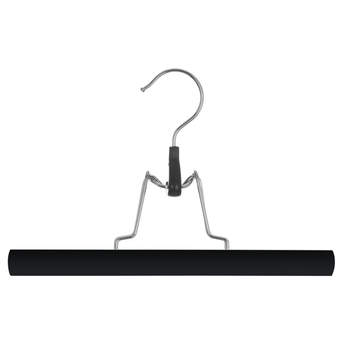 CINTRE BOIS RUBBER PINCE NOIR