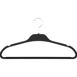 CINTRE PLASTIQUE RUBBER NOIR X5 PIECES