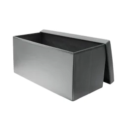 COFFRE BANC PLIABLE PU GRIS