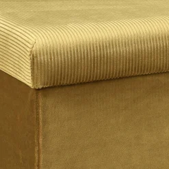 COFFRE BANC PLIABLE VELOURS COTELE GIULIA JAUNE