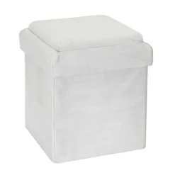 COFFRE POUF PLIABLE COMPATIBLE BRIQUE GRIS