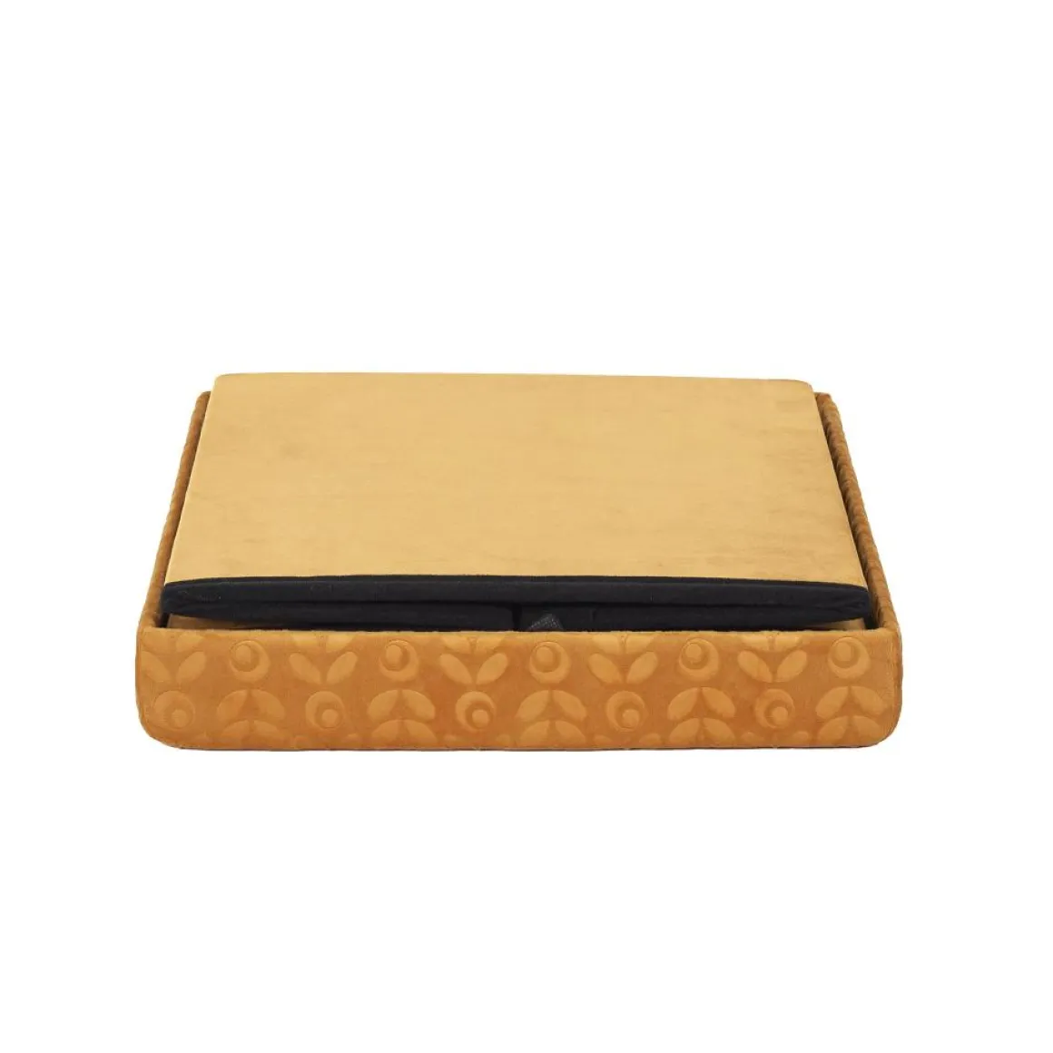 COFFRE POUF PLIABLE RETRO MOUTARDE