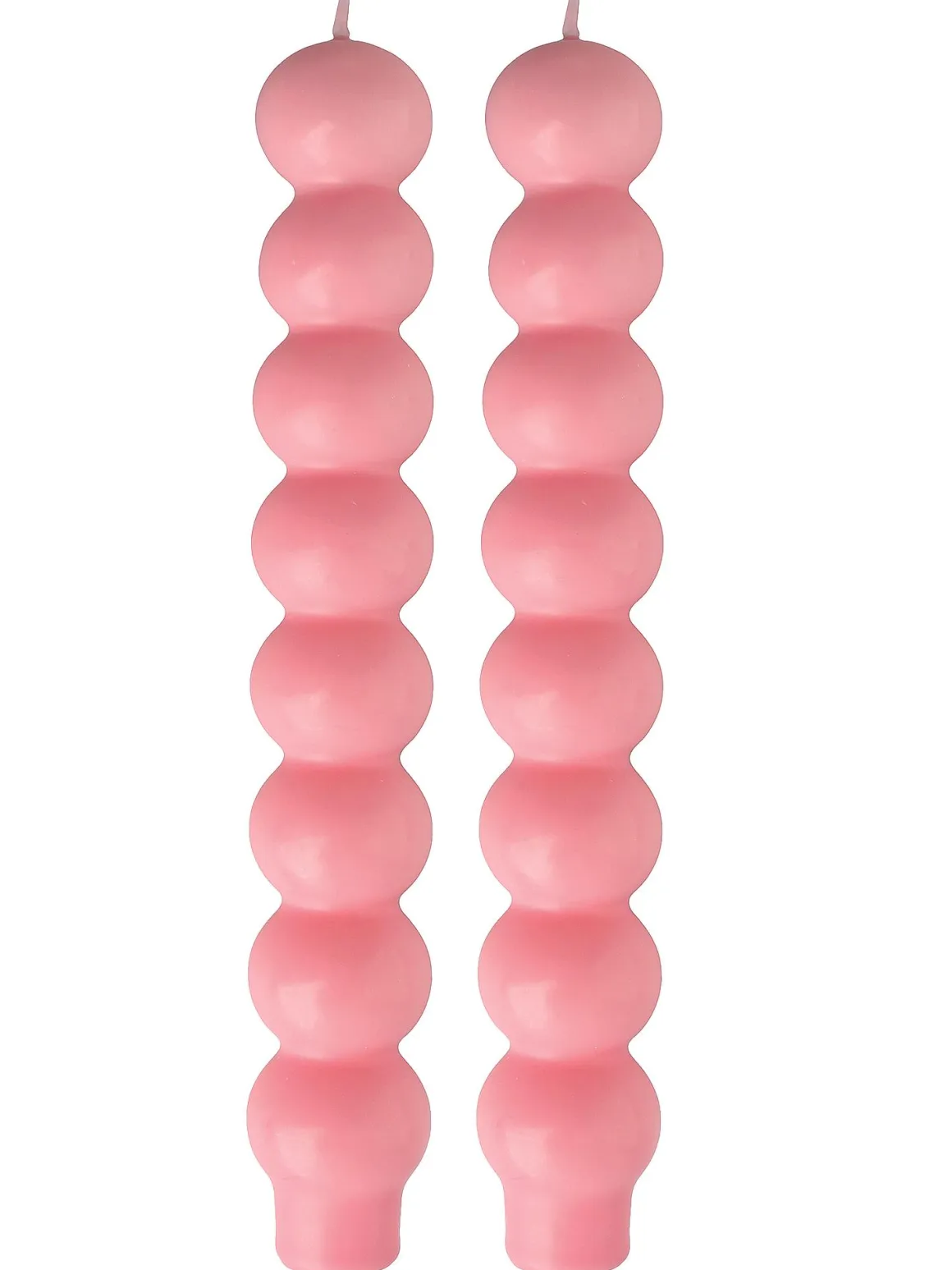 COFFRET 2 BOUGIES BOULES ROSES 3.5X23CM