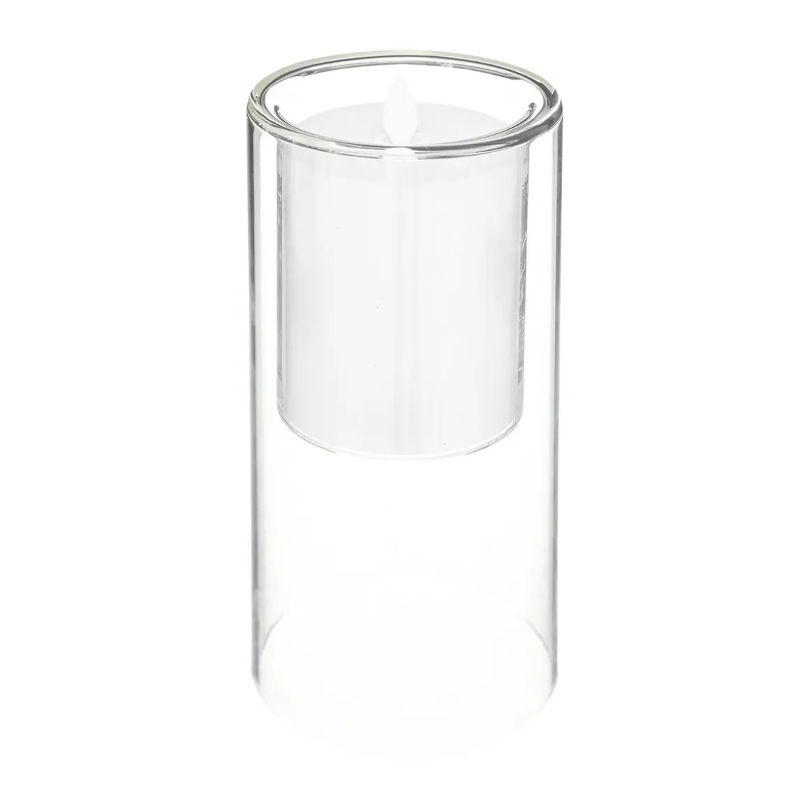 COFFRET 3 BOUGIES DOUBLE VERRE LED