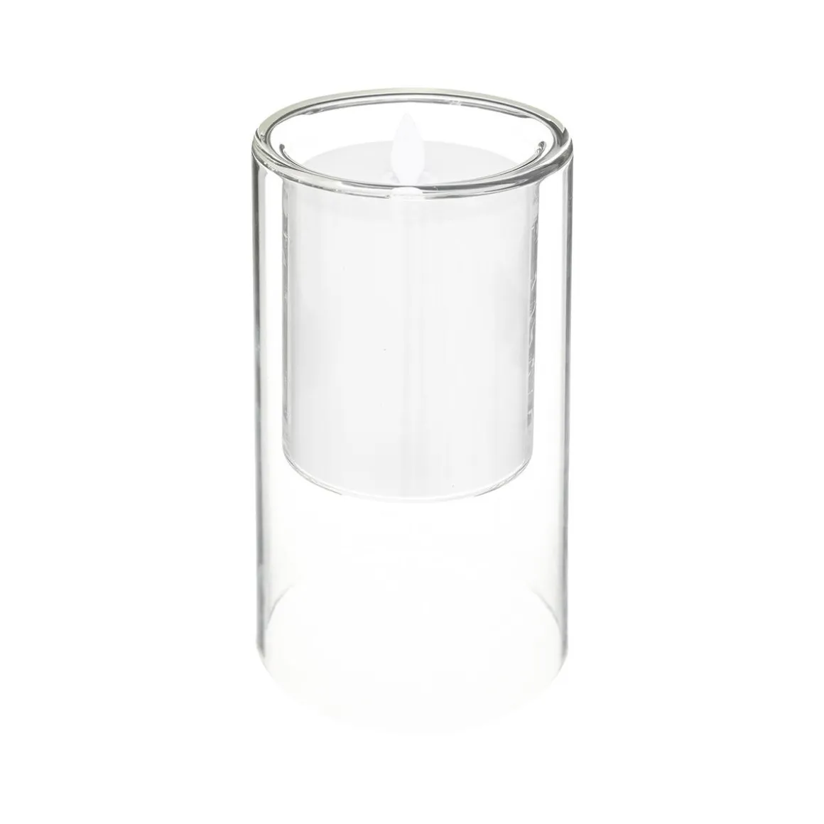 COFFRET 3 BOUGIES DOUBLE VERRE LED