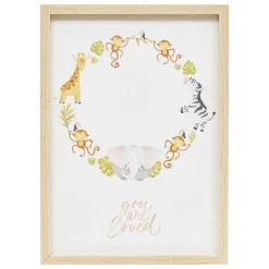 COFFRET CADRE EMPREINTE JUNGLE AVEC TAMPON 31.6X22.6CM