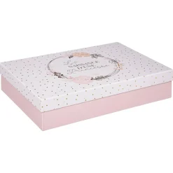 COFFRET EMPREINTE FLEURS D.38X8.4X26.8CM