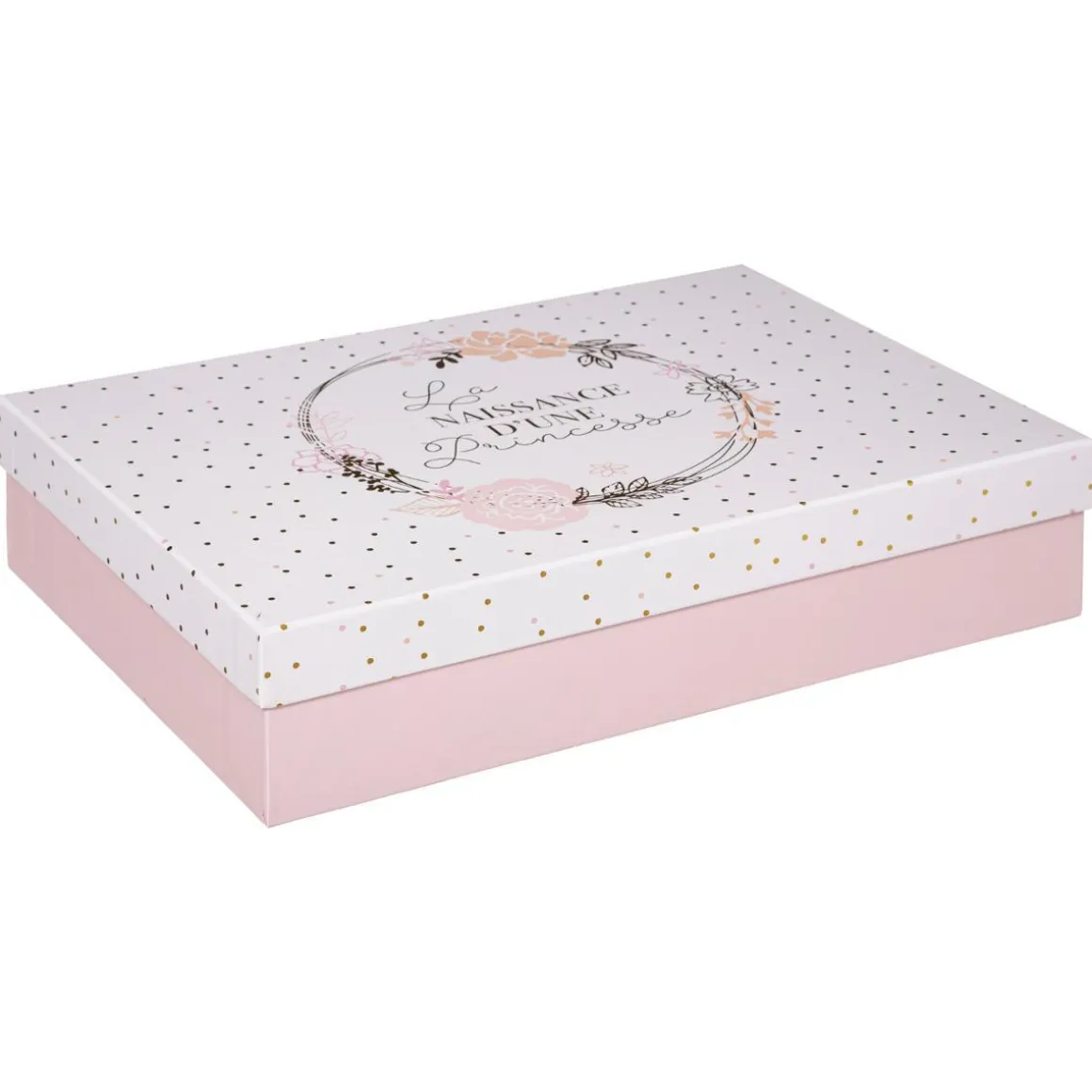 COFFRET EMPREINTE FLEURS D.38X8.4X26.8CM