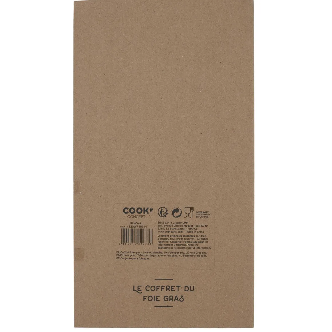 COFFRET FOIE GRAS LYRE ET PLANCHE DECOUPE