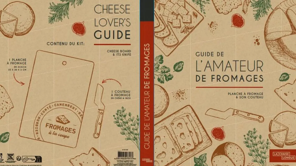 COFFRET LIVRE PLANCHE FROMAGE ET COUTEAU