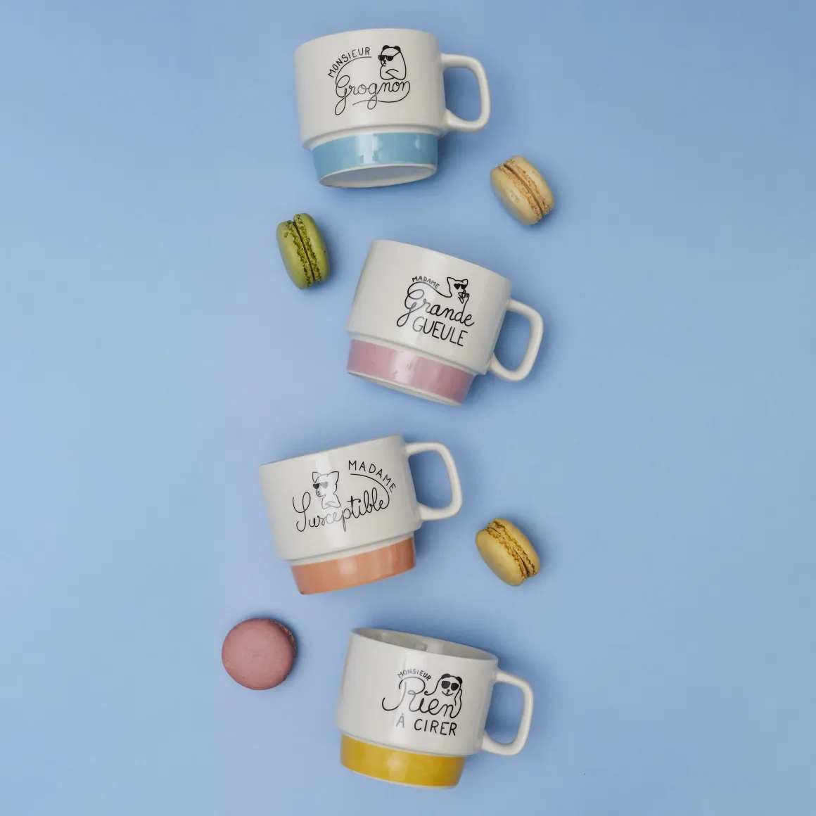 COFFRET 4 TASSES EMPILABLES