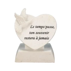 COLOMBE SUR COEUR H.10CM