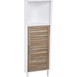 COLONNE D ANGLE MDF 1 NICHE 1 PORTE 1 ETAGERE STOCKHOLM