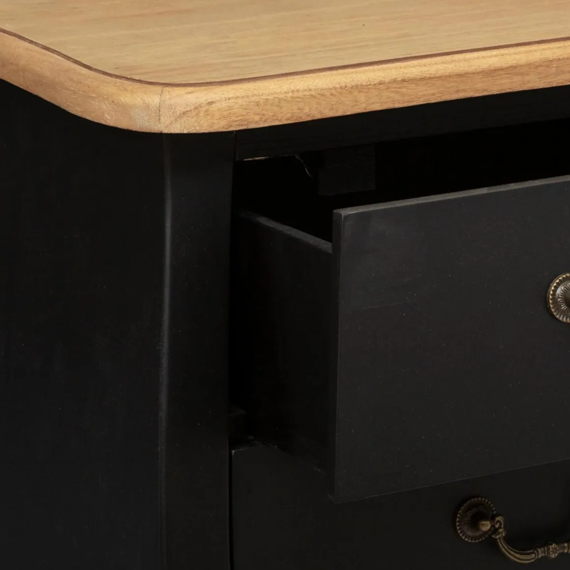 COMMODE 3 TIROIRS NOIR CHRYSA