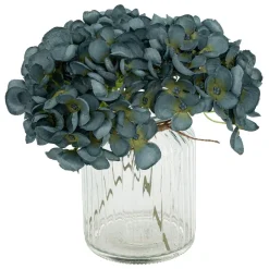 COMPOSITION HORTENSIAS DEAN VASE VERRE H.22CM