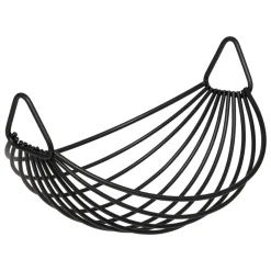 CORBEILLE A FRUITS BALANCIER 2 NIVEAUX METAL NOIR