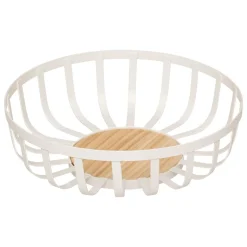 CORBEILLE A FRUITS METAL BALM BLANC