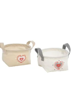CORBEILLE DE RANGEMENT TISSU AVEC ANSES